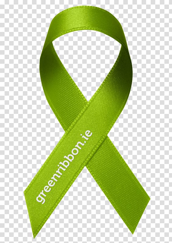 Green ribbon Mental health Awareness ribbon HIV/AIDS, health transparent background PNG clipart