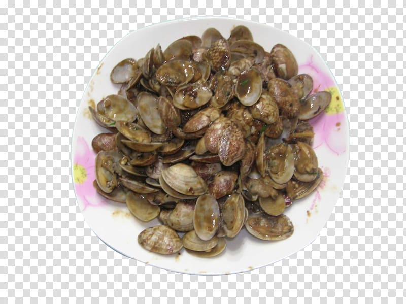 Clam , Transfer to a plate of the sixties transparent background PNG clipart