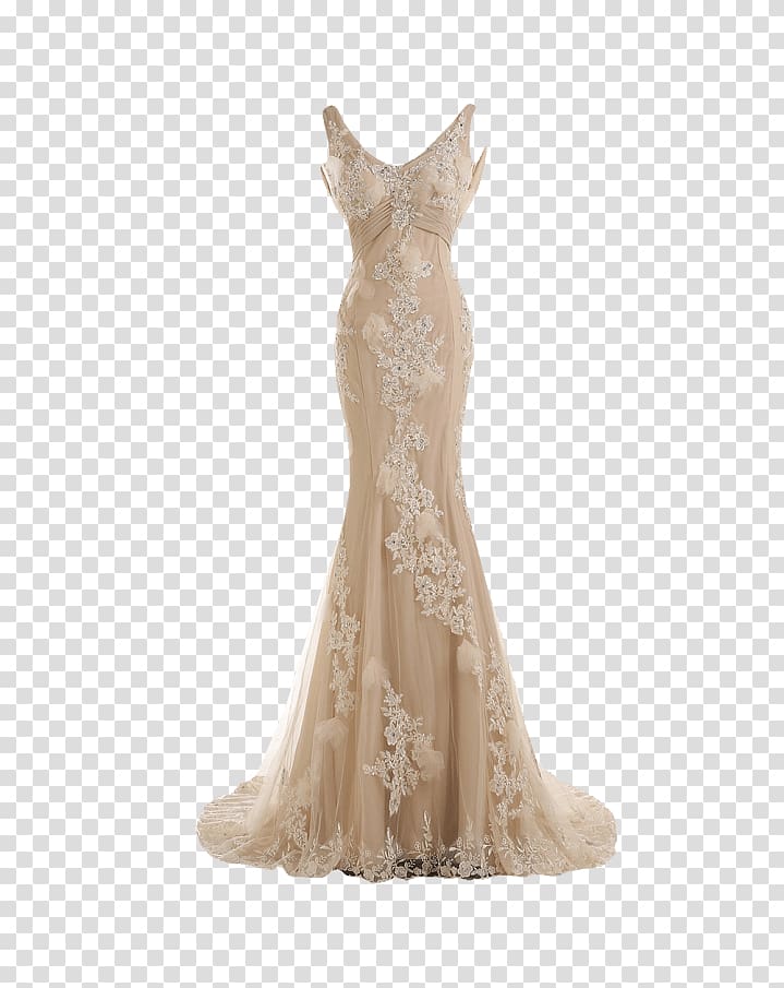 Wedding dress Evening gown Ball gown Train, dress transparent background PNG clipart