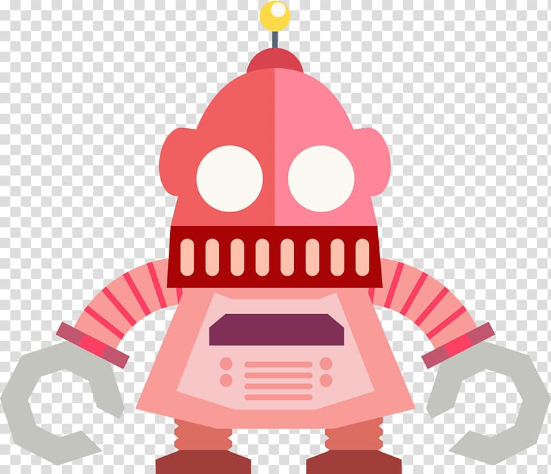 Robotic arm Technology, Pink robot transparent background PNG clipart