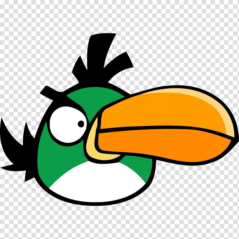 leaf area beak green, Angry bird green, green parrot Angrybird character illustration transparent background PNG clipart