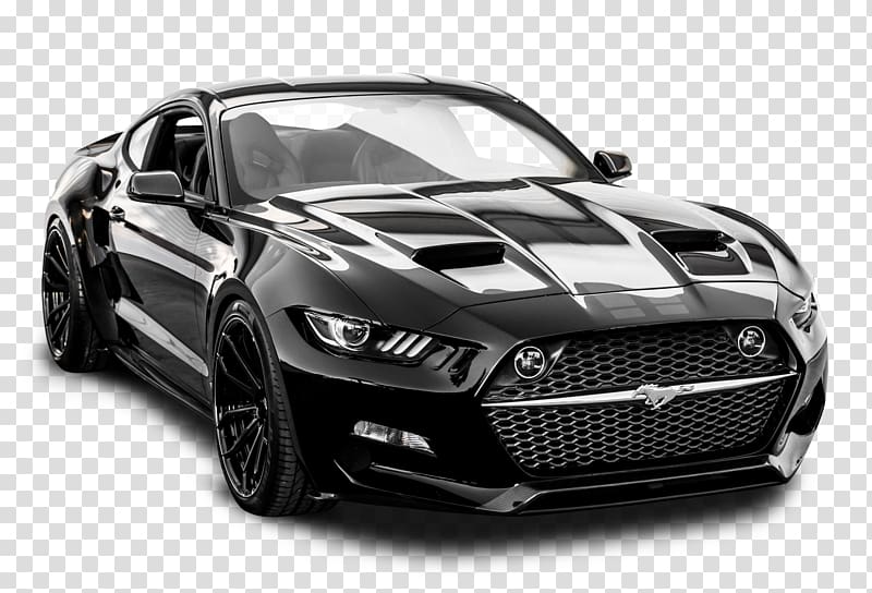 black coupe, 2016 Ford Mustang 2018 Ford Mustang 2015 Ford Mustang Car, Ford Mustang Galpin Rocket Car transparent background PNG clipart