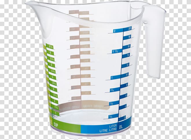 Measuring cup Kitchen Liter Rotho Kunststoff, measuring cup transparent background PNG clipart