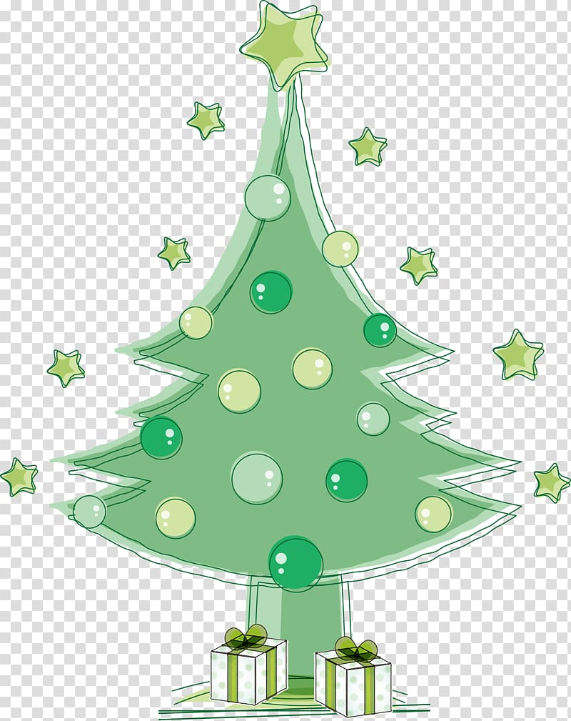 Christmas tree Euclidean , Green Christmas Tree transparent background PNG clipart