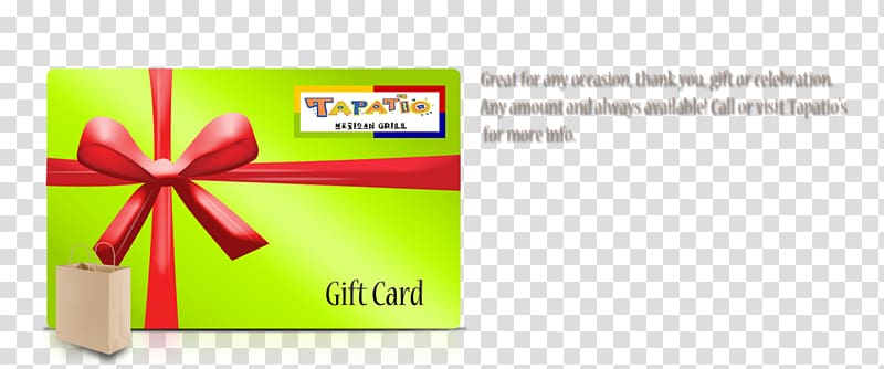 Mexican cuisine Gift card Restaurant Tapatio Mexican Grill, Certificate Gift card transparent background PNG clipart