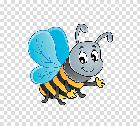Honey bee, Blue wings Bee transparent background PNG clipart