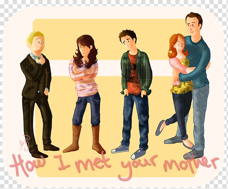 Barney Stinson Robin Scherbatsky Cartoon Fan art How I Met Your Mother, Season 8, kids painting transparent background PNG clipart