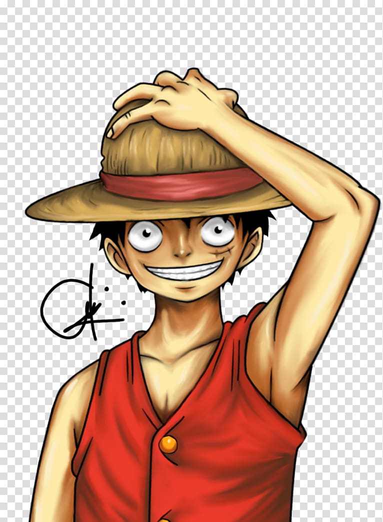Monkey D. Luffy Art Smile Digital painting, LUFFY transparent background PNG clipart