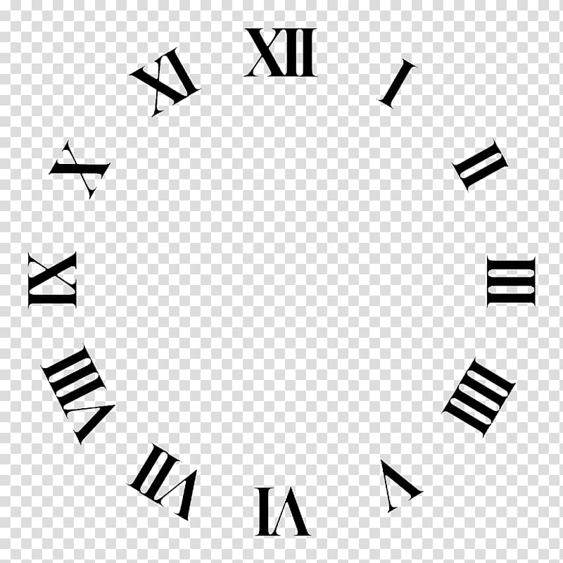 roman numerals illustration, Clock face Roman numerals Time , time transparent background PNG clipart
