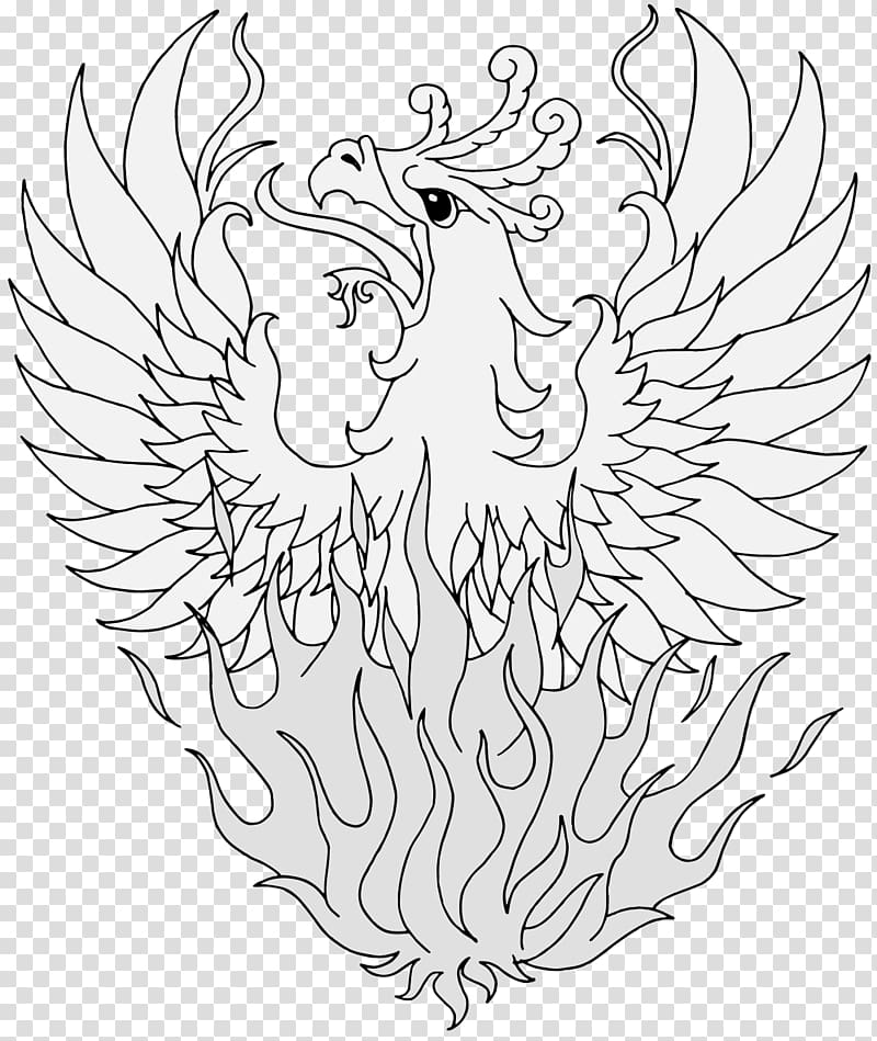 Heraldry Illustration , phoenix transparent background PNG clipart