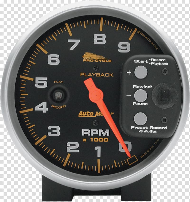 Gauge Tachometer Car Motor Vehicle Speedometers Auto Meter Products, Inc., car transparent background PNG clipart