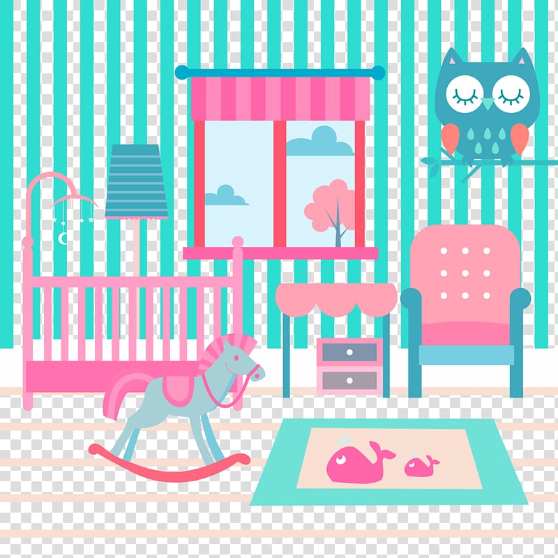 Furniture Infant bed Combo Crush Room Pink, pink baby room transparent background PNG clipart
