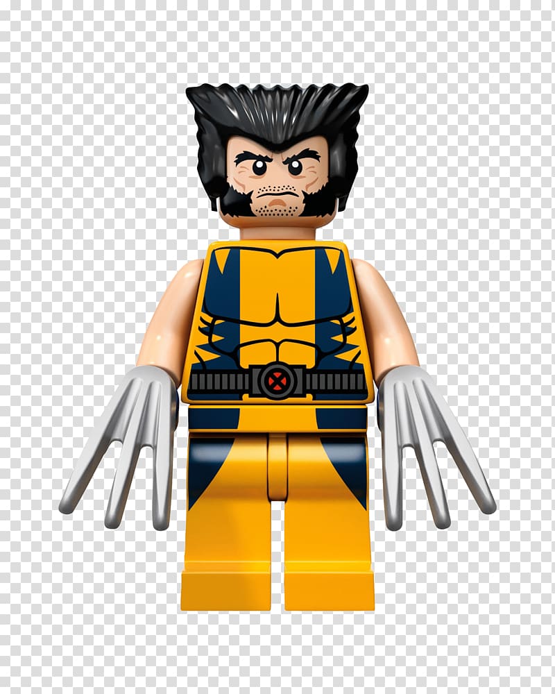 Wolverine minifigure , Lego Marvel Super Heroes Wolverine Deadpool Lego minifigure, lego transparent background PNG clipart