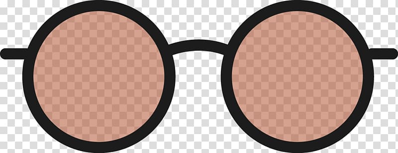 orange sunglasses with black frames illustration, Sunglasses Euclidean Goggles, round retro sunglasses transparent background PNG clipart