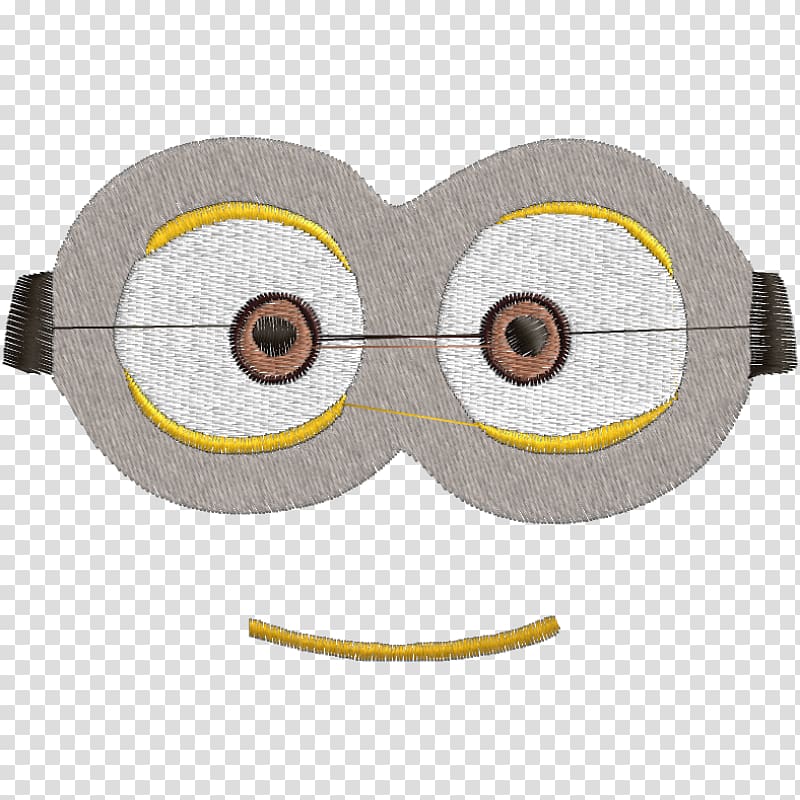 Embroidery Matrix Glasses Minions Sewing Machines, glasses transparent background PNG clipart