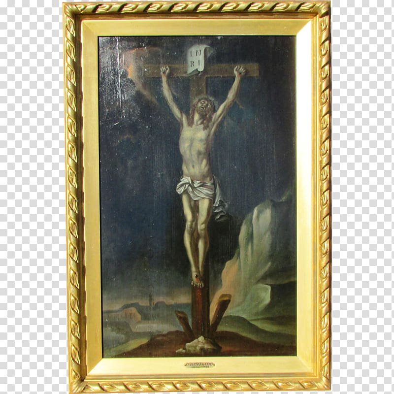 Crucifix Painting Frames Art, Crucifixion transparent background PNG clipart