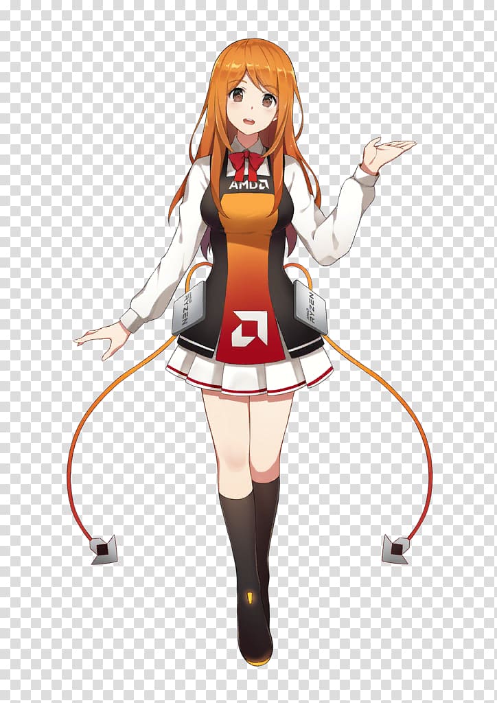 Ryzen Central processing unit Advanced Micro Devices Overclocking OS-tan, anime mouse transparent background PNG clipart