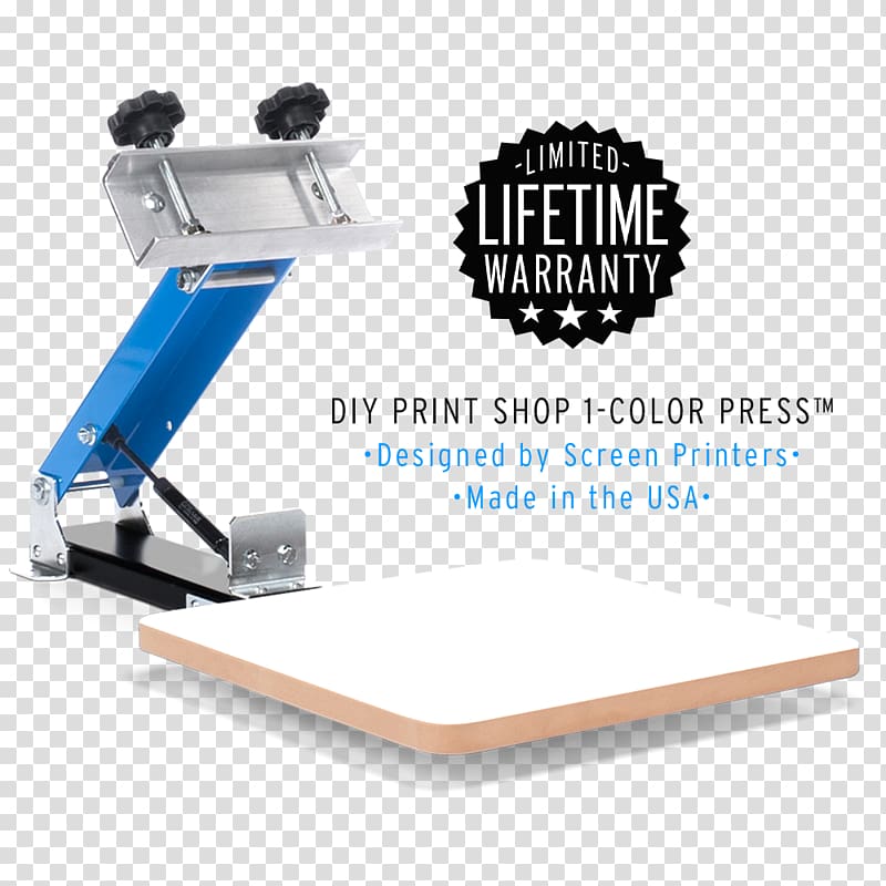 Printed T-shirt Screen printing Printing press, clothes printing transparent background PNG clipart