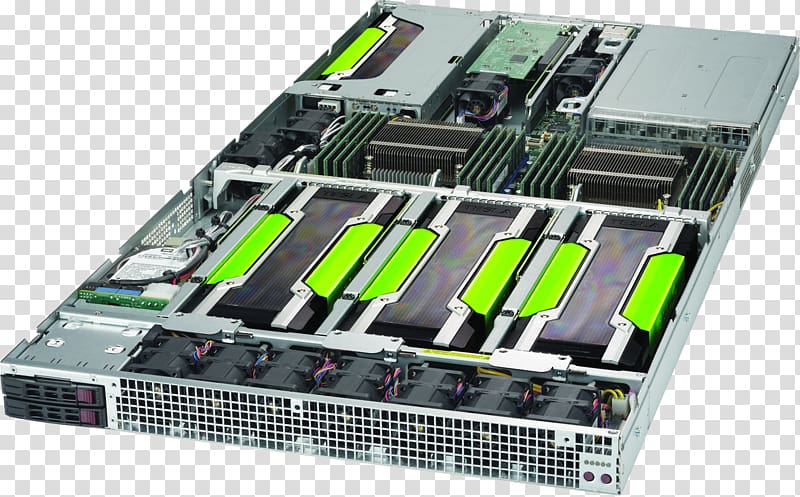 Graphics processing unit 19-inch rack Computer Servers Nvidia Tesla High performance computing, others transparent background PNG clipart
