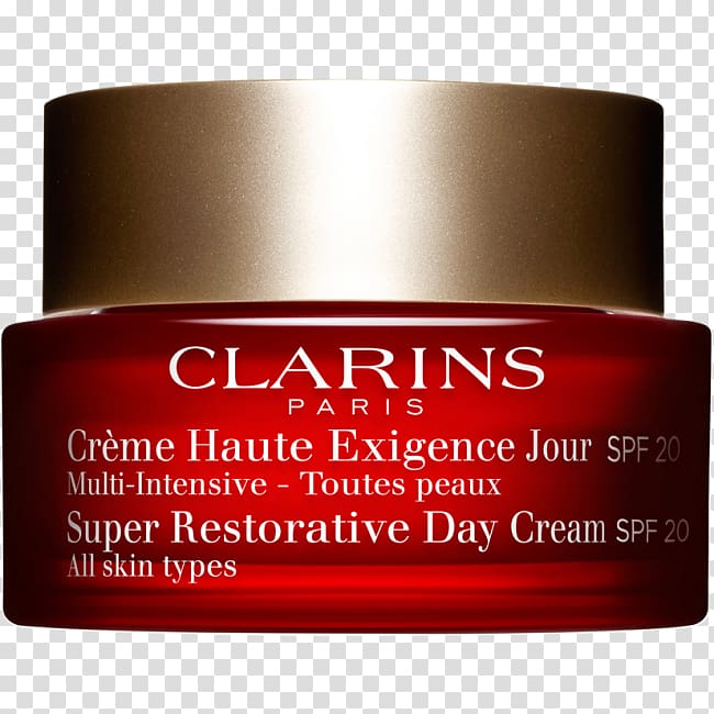 Clarins Super Restorative Day Cream Sunscreen Skin, Face transparent background PNG clipart