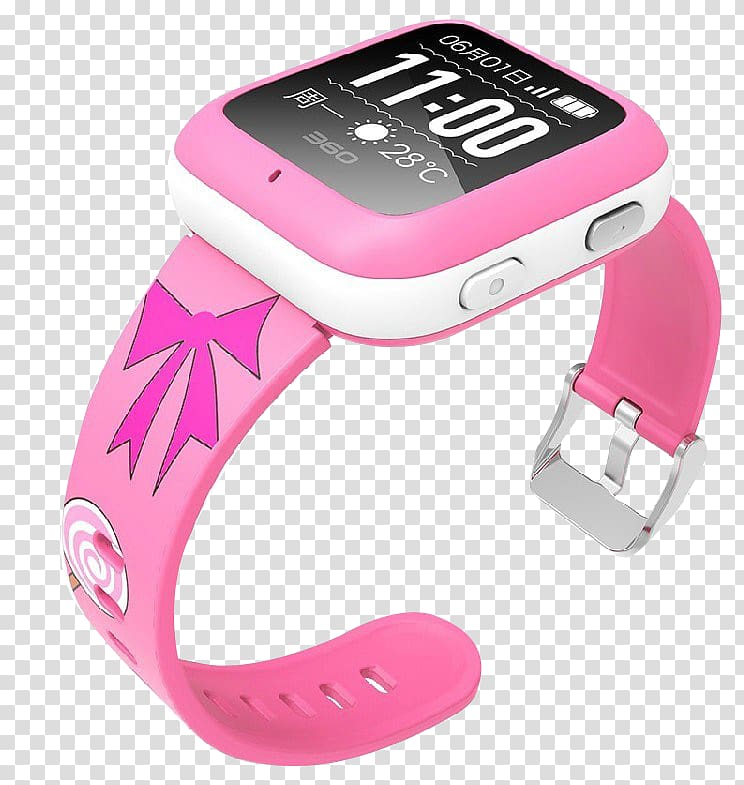 Smartwatch Wearable computer Child Wearable technology, Pink cushions watches transparent background PNG clipart