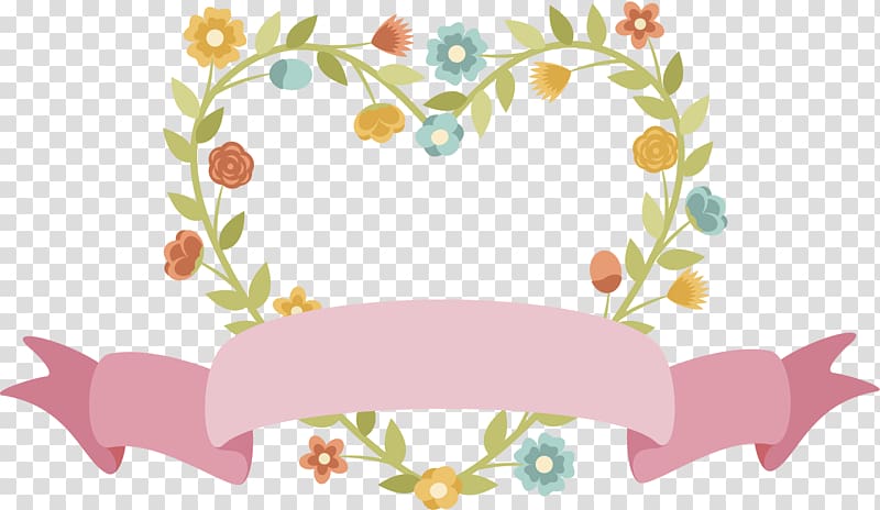 Ribbon Cartoon , Dream colorful flowers transparent background PNG clipart