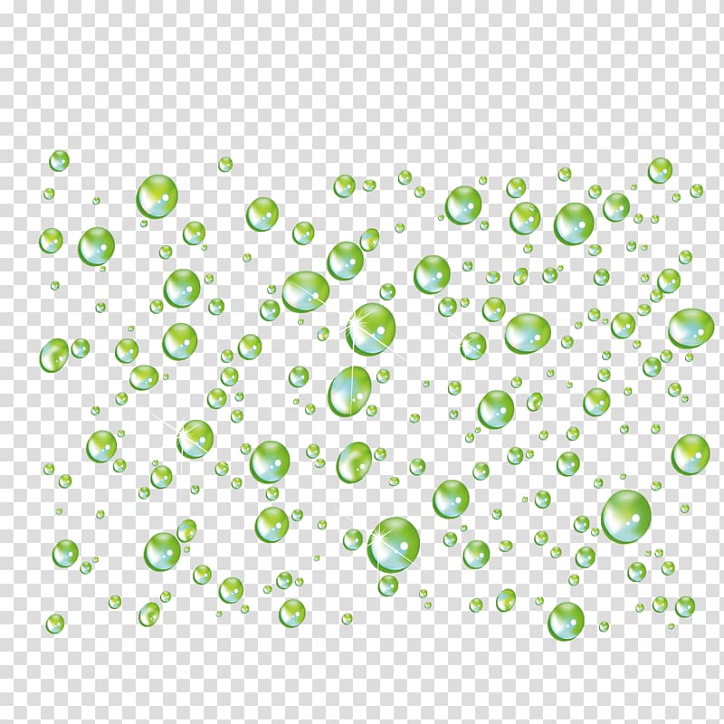 Drop Water, Green little water droplets transparent background PNG clipart