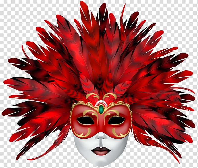 red masquerade mask, Mask , Carnival Mask Red transparent background PNG clipart
