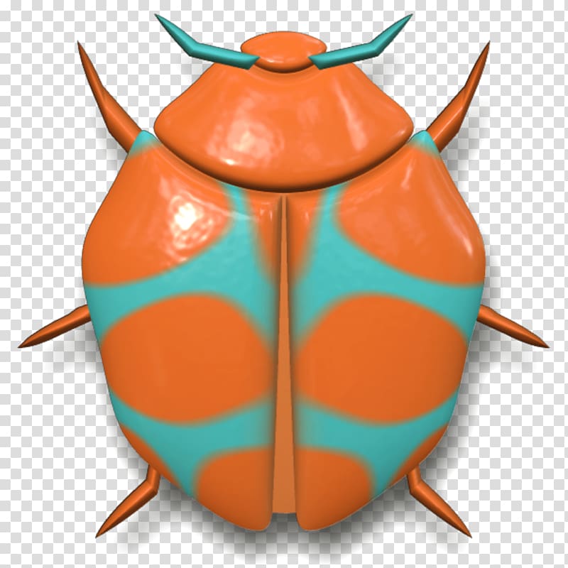 orange and teal beetle illustration, Ladybug Orange and Blue transparent background PNG clipart
