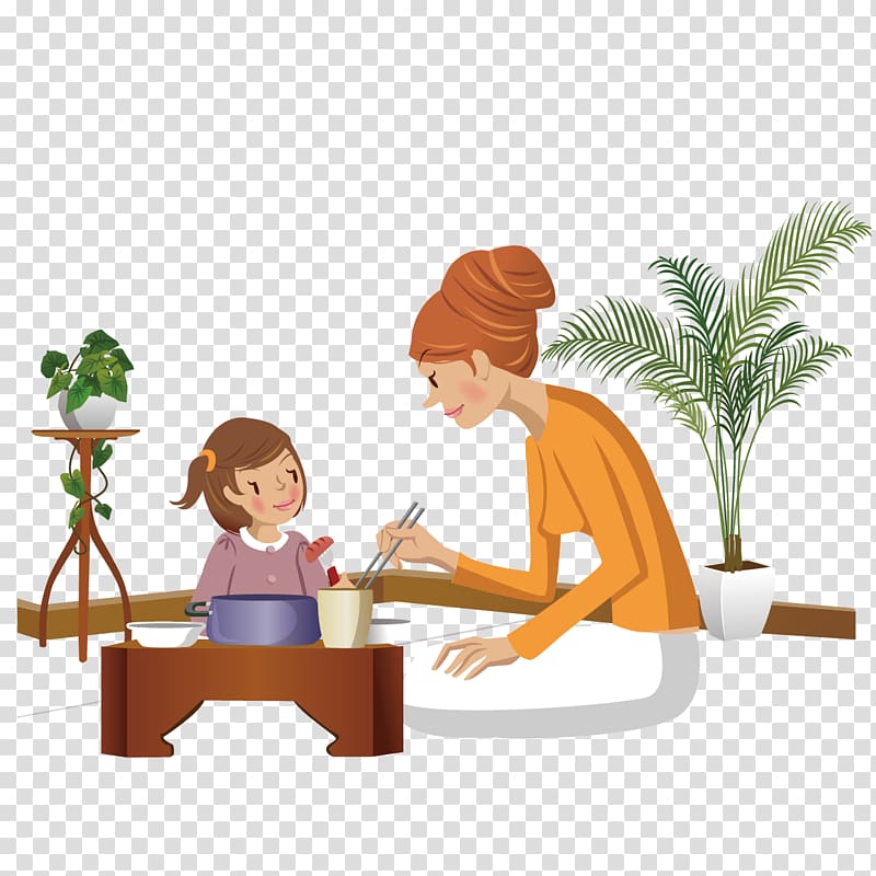 Child Eating Illustration, Hey baby\'s mother transparent background PNG clipart