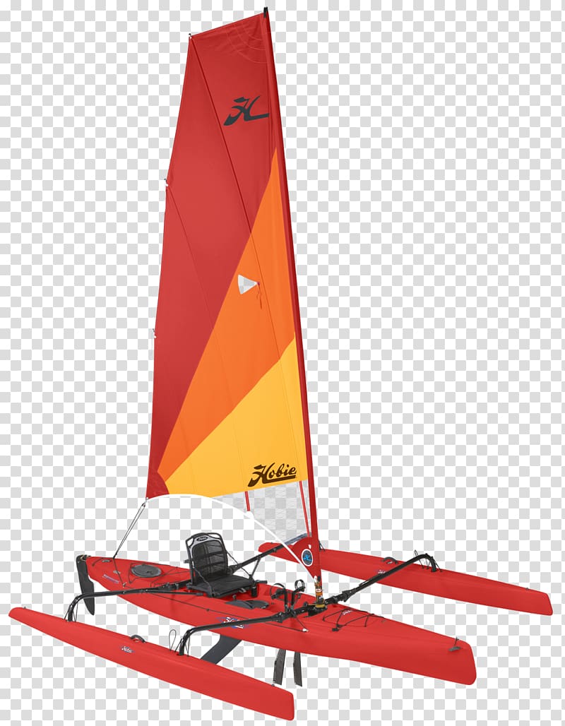 Hobie Cat Kayak Sail Trimaran Roller furling, rudder transparent background PNG clipart