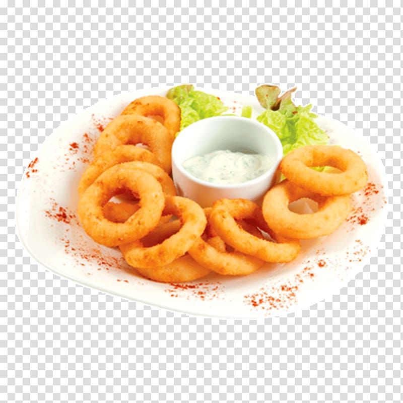 Onion ring French fries Tartar sauce Squid as food Fried onion, onions transparent background PNG clipart