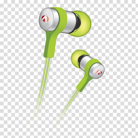 Headphones Microphone Écouteur Green Headset, headphones transparent background PNG clipart