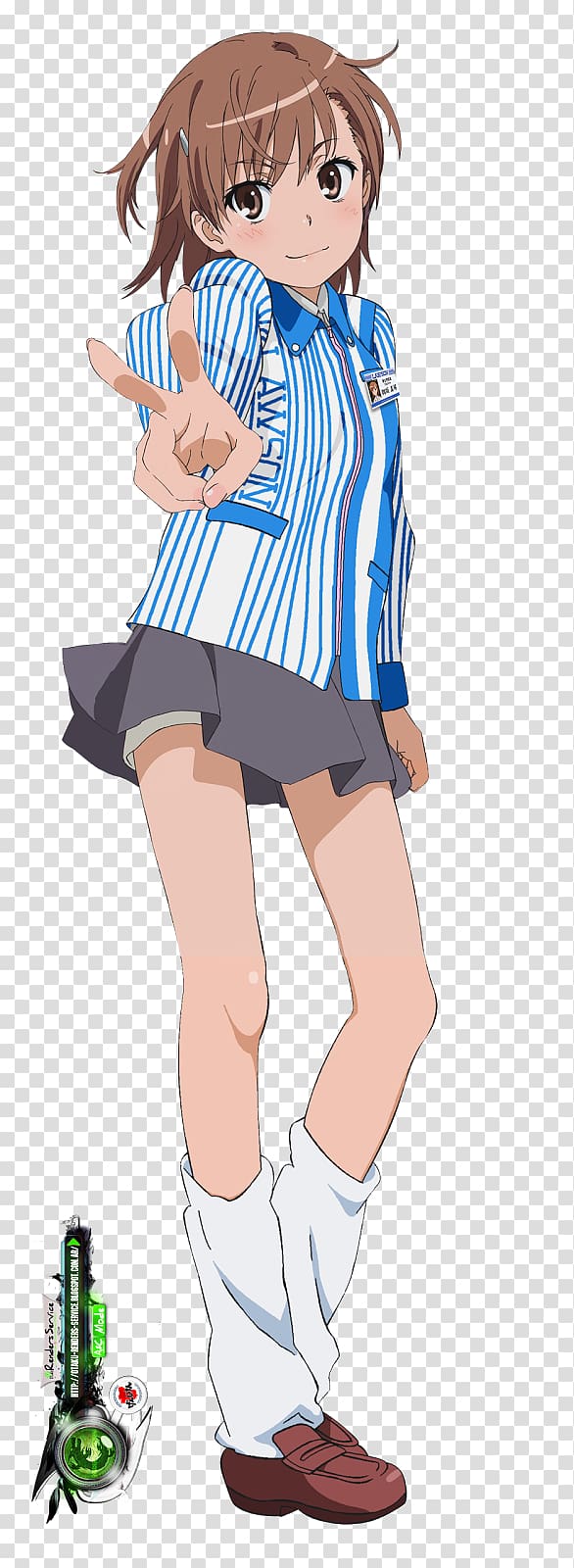 Mikoto Misaka A Certain Scientific Railgun A Certain Magical Index Anime, and pleated skirt transparent background PNG clipart