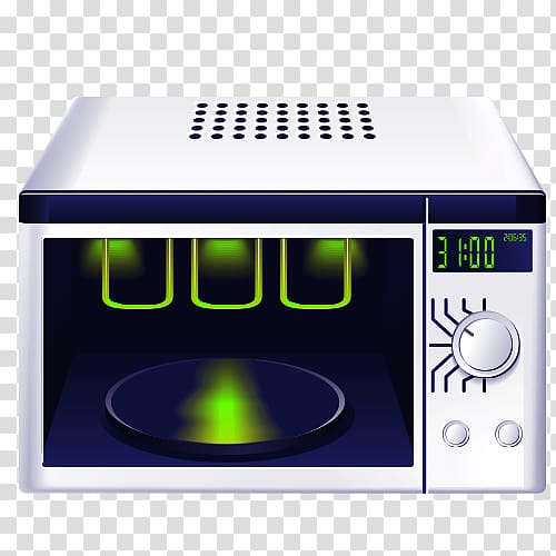 Microwave oven Home appliance Consumer electronics Blender, Cartoon microwave transparent background PNG clipart
