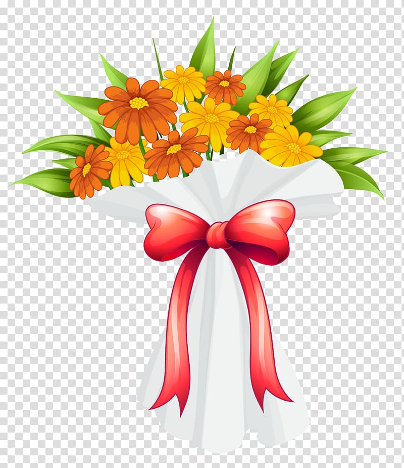 bouquet of orange and yellow flowers, Flower bouquet , Red and Orange Flowers Bouquet transparent background PNG clipart