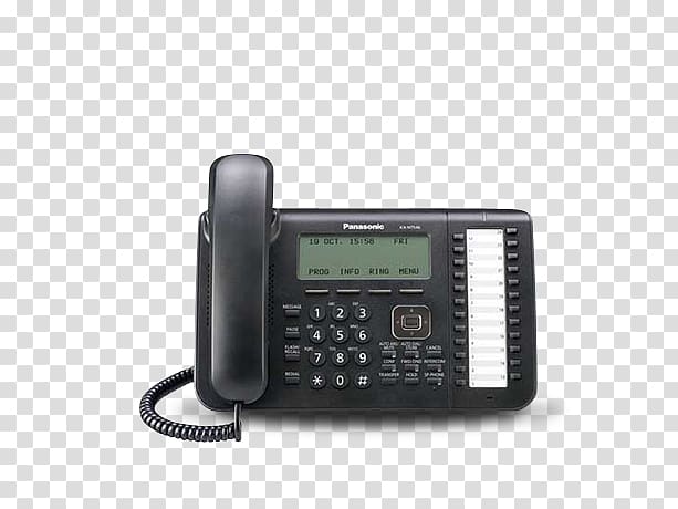 Panasonic KX-DT543 Wired handset LCD IP phone KX-DT543NE-B Business telephone system, others transparent background PNG clipart