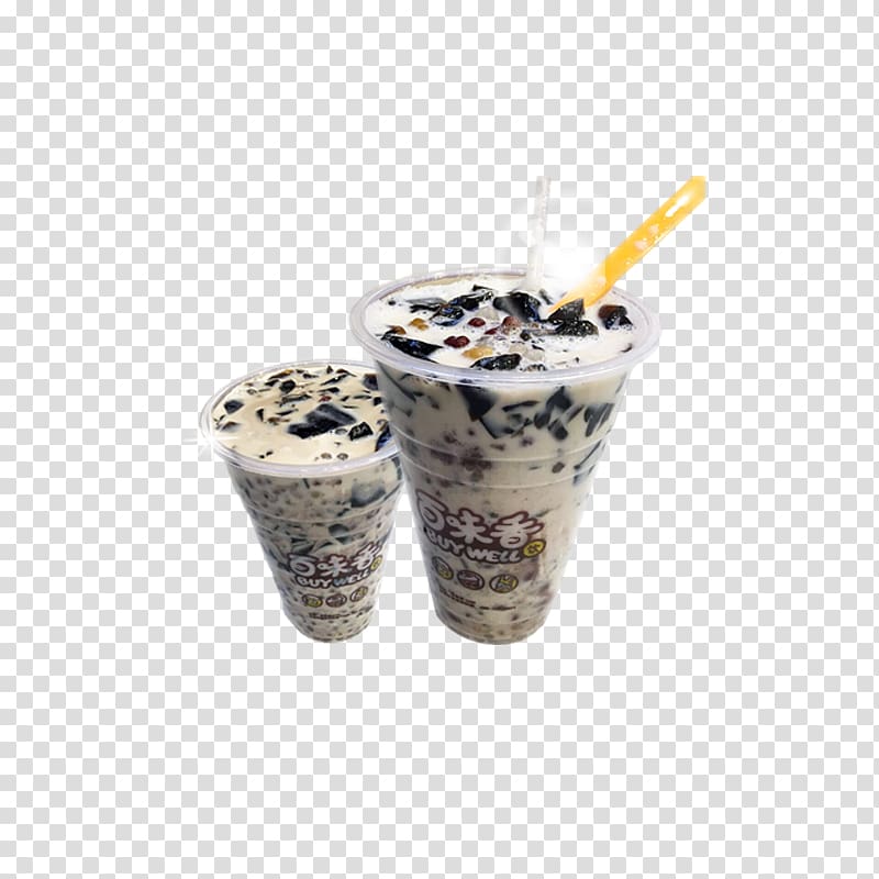 Two cups of grass jelly transparent background PNG clipart