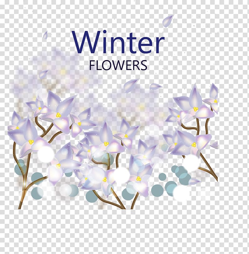 Flower, Romantic winter flowers transparent background PNG clipart