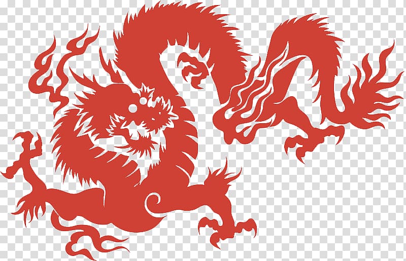 Chinese dragon Illustration, The design of Chinese Dragon transparent background PNG clipart