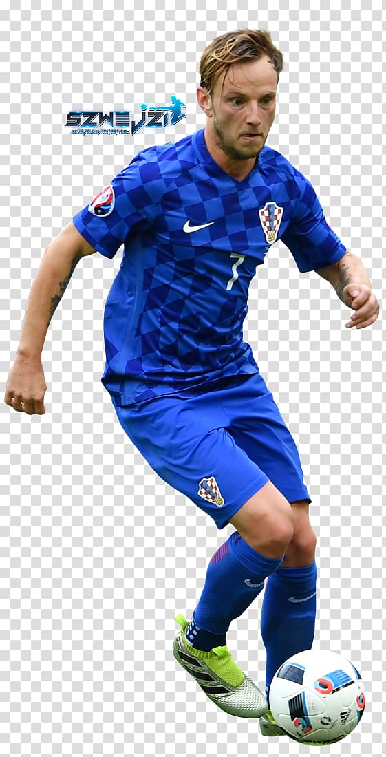 men's blue jersey, Ivan Rakitić Croatia national football team Football player Sport, ivan rakitic transparent background PNG clipart