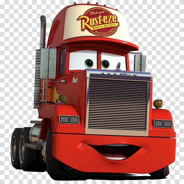 red Cars Rust-Eze trailer, Lightning McQueen Mack Trucks Mater Cars Pixar, cars 3 transparent background PNG clipart