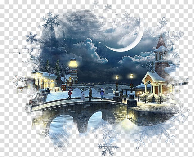 Desktop Village Snow Screensaver, snow transparent background PNG clipart