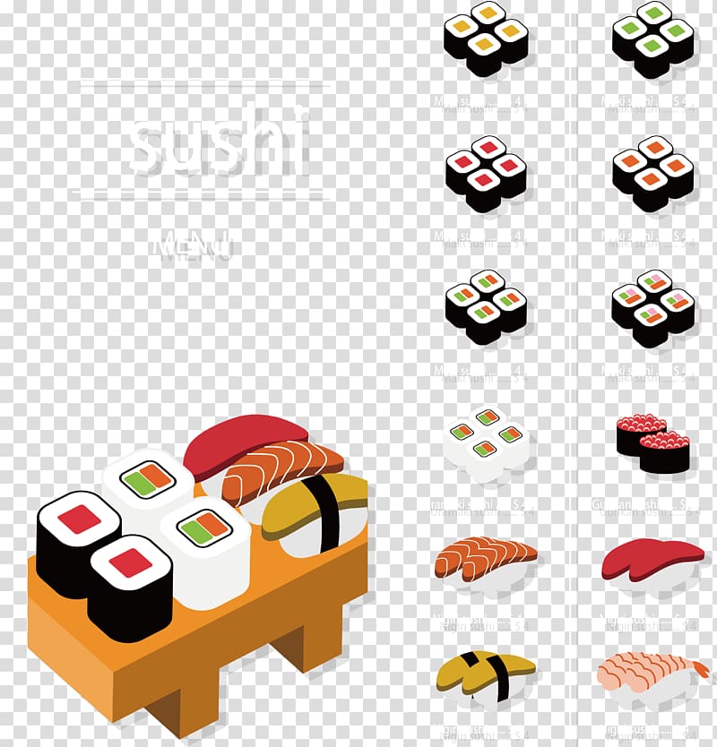 Sushi Japanese Cuisine Menu, Japanese sushi menu transparent background ...