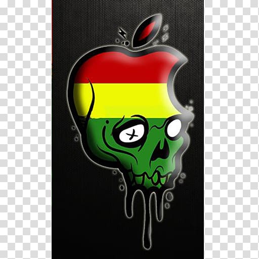 Apple iPhone 7 Plus Desktop Skull Rastafari, apple transparent background PNG clipart