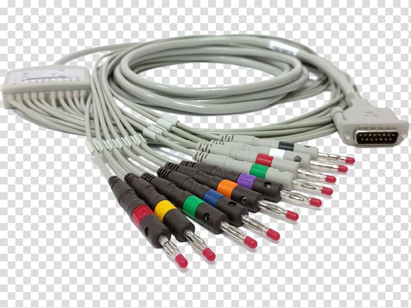 Serial cable Electrocardiography Electrical connector Data transmission Physician, electrocardiography transparent background PNG clipart