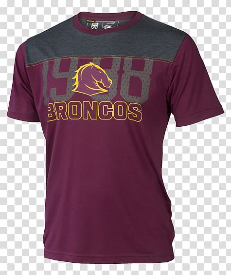 Long-sleeved T-shirt Long-sleeved T-shirt Sports Fan Jersey, Brisbane Broncos transparent background PNG clipart