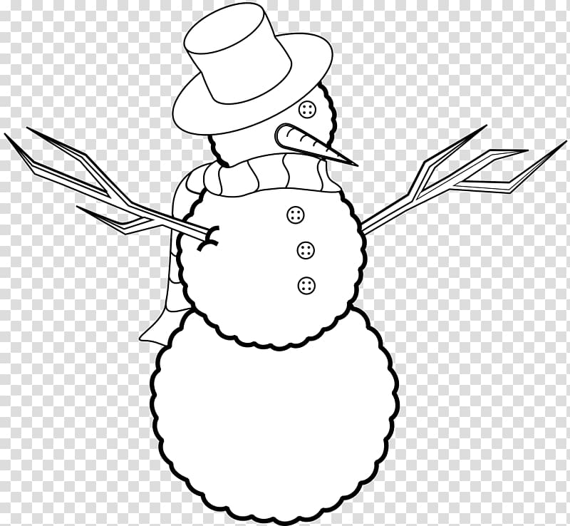 Christmas Snowman Black and white , snowman transparent background PNG clipart