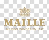 Maille Maison Fondee EN 1747 logo, Maille Logo transparent background PNG clipart