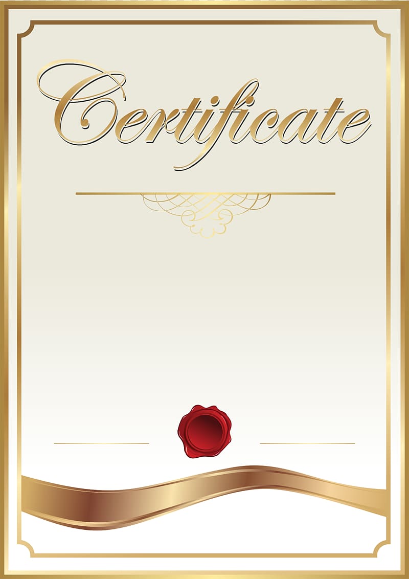 gold and white certificate , Template Academic certificate , Certificate Template transparent background PNG clipart